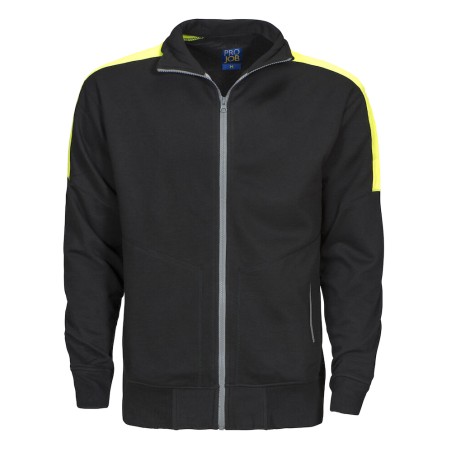 2123 SWEATSHIRT FULL ZIP BANDES FLUO